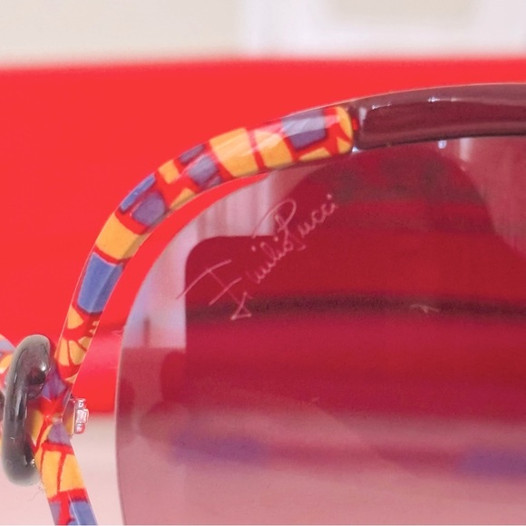 Emilio Pucci EP650S Oversized Cardinal Maroon Luxury Sunglasses with Case - Picture 7 of 12